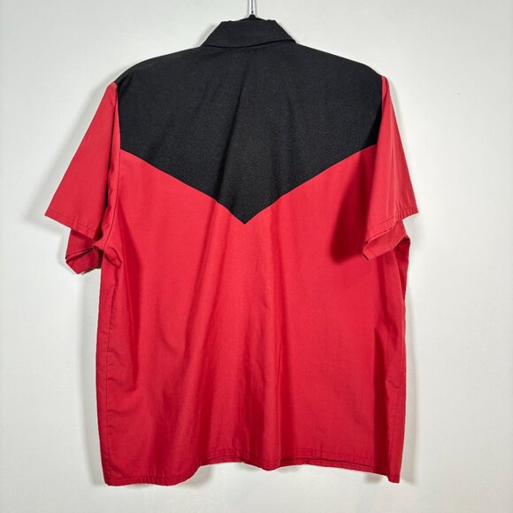 Vintage Western Button Shirt Embroidered Cowboy Cowgirl Rodeo Red Size Large - Picture 5 of 6